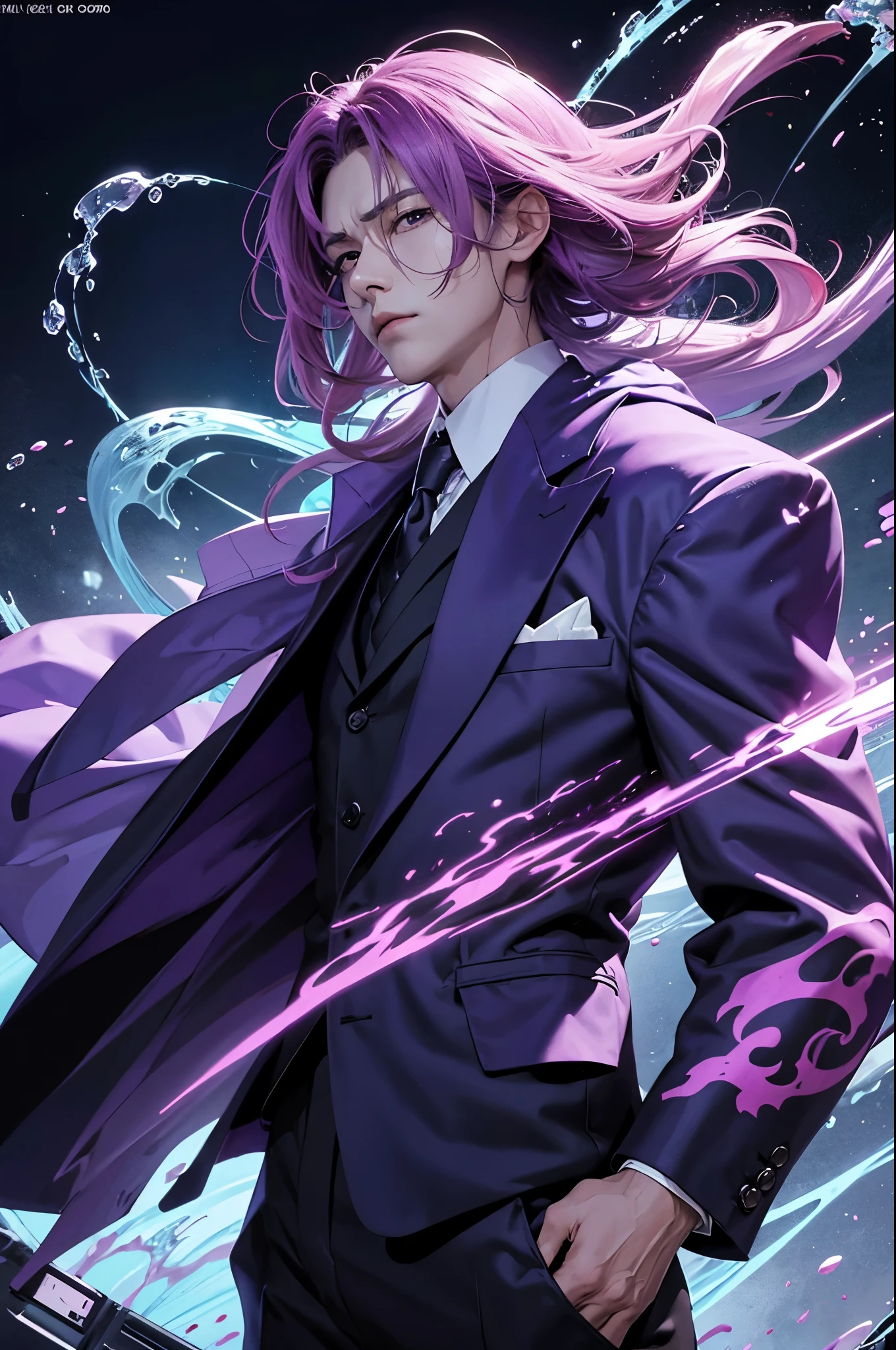 anime guy in a suit with purple fluid coming out of his jacket, badass anime 8 k, 4k anime wallpaper, anime style 4 k, anime wallpaper 4 k, anime wallpaper 4k, anime art wallpaper 8 k, anime art wallpaper 4k, anime art wallpaper 4 k, 4 k manga wallpaper, best anime 4k konachan wallpaper