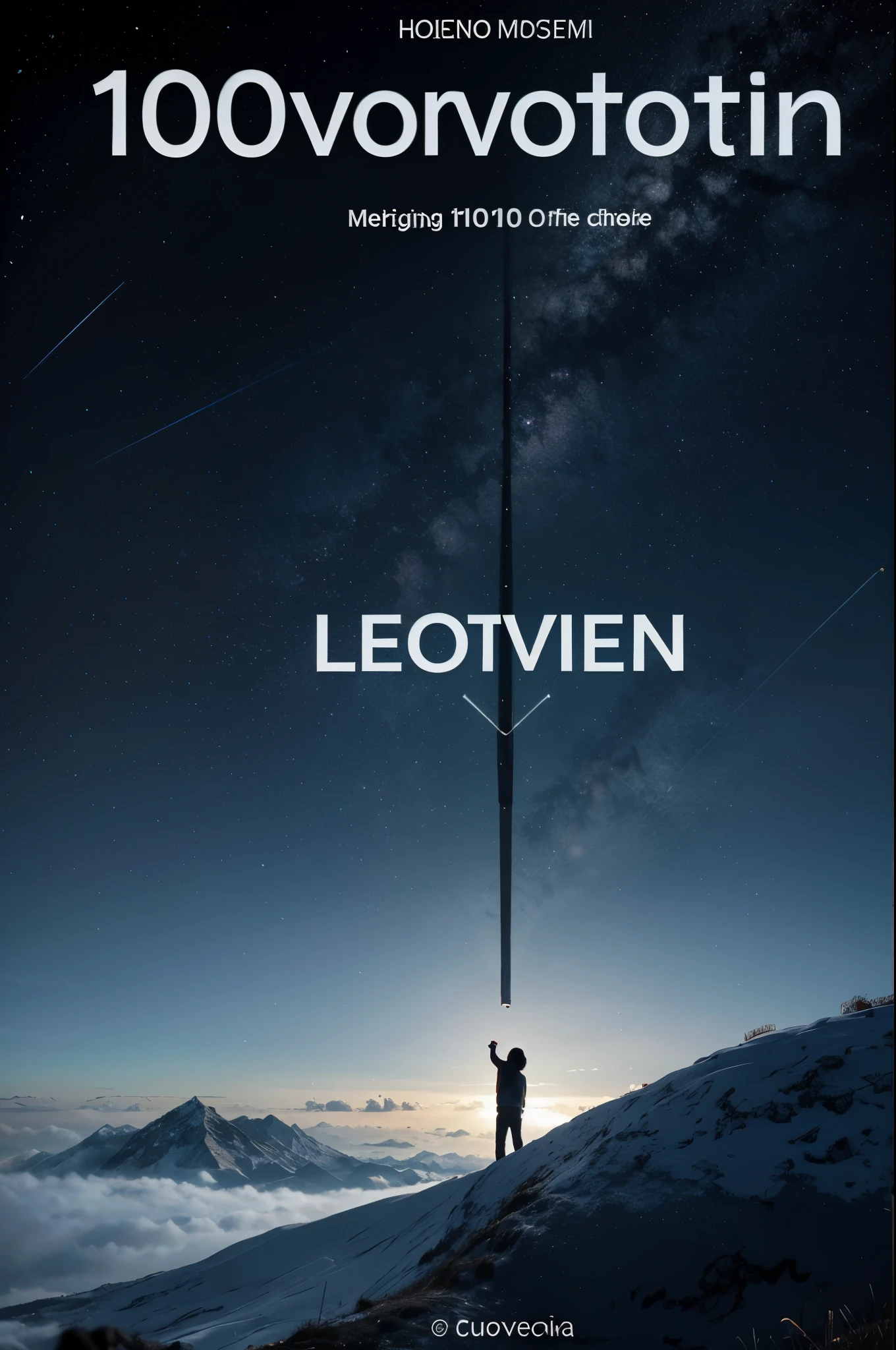 A cover for an ebook with the name 100 motivational video scripts , com o tema escuro