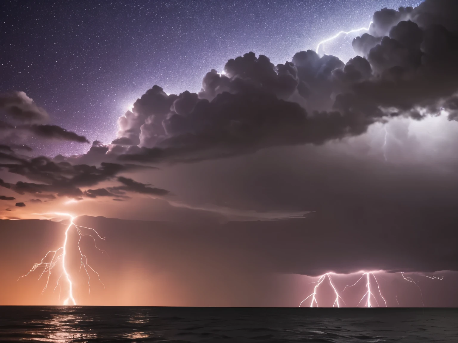 a close up of a lightning bolt hitting a cloud over a body of water, dark storms with lightning, night sea storm, stormy weather with lightning, lighning storm, storm at night, dark clouds and lightning, storm at sea, magic storm and thunder clouds, lightning storm, cyan lightning, ominous nighttime storm, thunder storm, storm on horizon