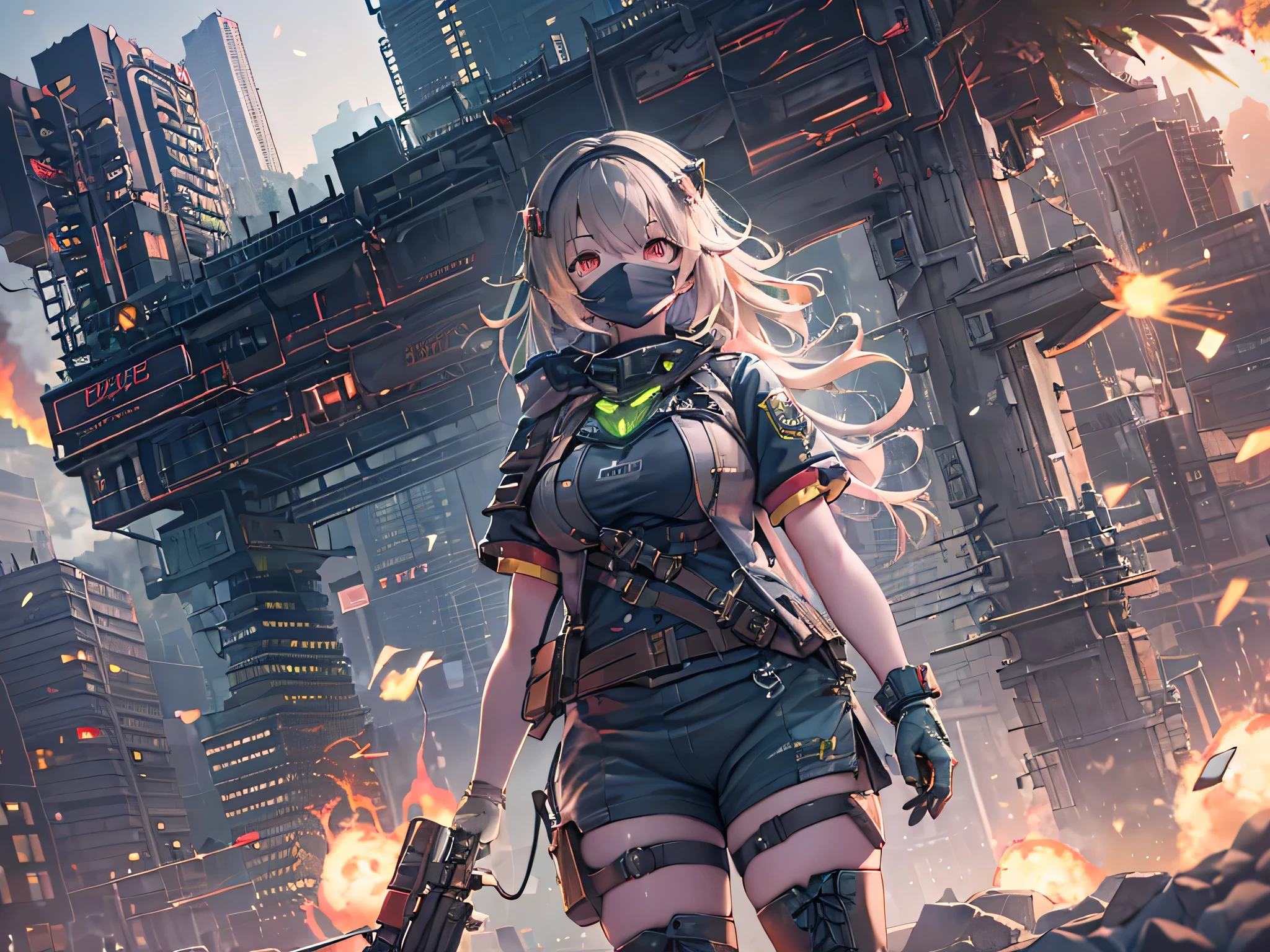 (highest quality、4k、8k、High resolution、masterpiece: 1.2)、Super detailed、(real、photorealistic、photorealistic: 1.37)、SF、beautiful young woman、bounty hunter、Cybernetic Weapons、cyberspace、High Tech City、Shining neon lights、((futuristic fashion))、((Skin-tight, revealing clothing))、mythical creatures、intense action、Fast-paced、Exciting soundtrack、explosion、Advanced technology、Sharp contrast、Gritty atmosphere、Black Market Trading、Skyline at night、Steampunk elements、Laser gun combat、Hidden Alley、hovering drone、Enhanced Vision、The unforgiving metropolis、Cybernetic Implants、Secret organizationysterious Informant、High Speed Chase、Impressive acrobatics、Colorful holograms、Urban Exploration、Navigating Virtual Reality、A diverse and multicultural society、Dystopian society、 Crowded city street、hall々A high-rise building、Android Companion、Illegal cybernetic modifications、A heart-pounding adrenaline rush、Heroic determination、majastrojek、cr1r3
cr1r3