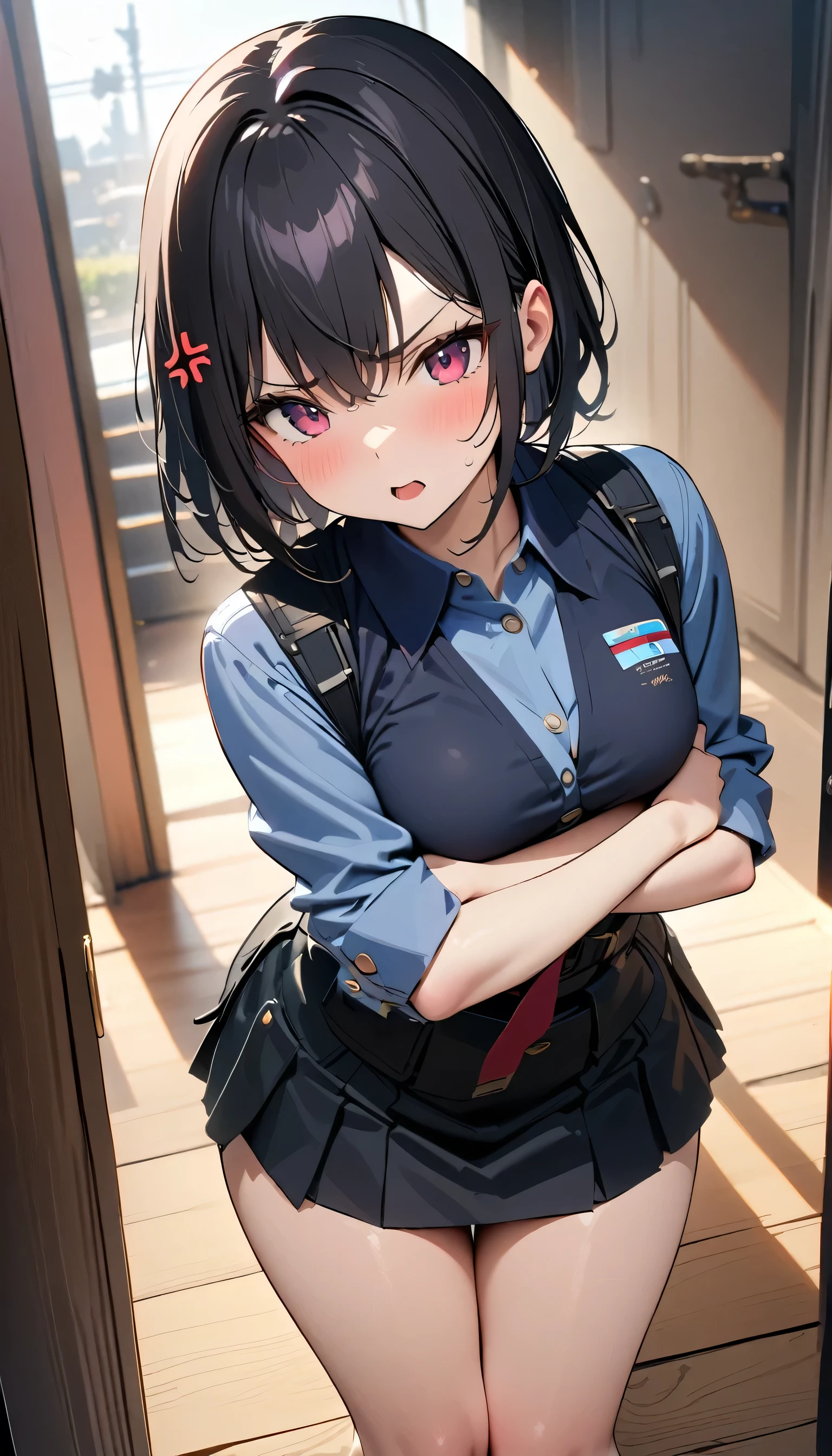 (must be follow these prompts:2.2),masterpiece,best quality,extremely detailed,(in her clothing:2.8),(black trousers on:2),(formal styled business suit:2.2),(Innocent faceをした小柄でほんの少しむっちりした新入社員がそこに一人いる:1.6),(Gasping:1.5),(normal body structures:3),(adorable expression:2.2),(Gasping:1.5),(usual face:2.2),(pleasure:1.5),(japanese pretty girl:1.7),(disposed of passed semen with her clothes to get frousy looks:1.8),(A new employee in a brand new black business suit:2.3),(black hair:2.1),(Gasping:1.5),(big breasts in her clothing:1.9),(A new employee with an innocent look working inside the office:2.2),(Under her business suit is a young but lascivious body:1.6),(The new employee is short but has a slightly plump body.:1.7),(The new employee was convulsing under her pants with love juices dripping from her pussy.:1.5),(A lewd atmosphere in the ladies' restroom:1.5),(Gasping:1.2),(The new employee's breasts, covered by her business suit, are swelling with intense lust.:1.6),(The corner of a young girl's body々A new employee whose entire body was toyed with by the lewd urges that wriggled wetly.:1.6),(The black pants that tightly hug the new employee's thighs are damp with lascivious secretions.:1.5),(A fresh young body trembling lasciviously:1.8),(The new employee's suit-covered breasts and nipples are bulging with lust.:1.5),(The new employee's lewd body beneath her clothes is swelling slightly with her lascivious reaction.:1.4),(A short new employee in a business suit working in modern Tokyo:2.2),(The new employee works very diligently.:2.5),(The new employee has short, thick legs.:1.6),(The new employee's black business suit jacket and trousers had old semen stains on them.:1.7),(first time々New Employees:2.2),(she looks like japanese idol:2.3),(The black pants are made of a durable fabric that will never tear.:3),(Gasping:1.5),(displayed one woman on single picture:3),(she looks like a ta:2.0),(All of this happened to the new employee himself, not anyone else.:2.1),(A , voluptuous new employee has semen ejaculated all over her black business suit jacket and white blouse.:1.6),(Slimy semen was leaking from the crotch area of his black trousers.:1.6),(pretty rookie with tough business suit:2.2),(lady's business jacket and black trousers must be on:2.1),(in her clothing:2.5),(in her black business jacket clothing:2.1),(Make sure to depict the face:5.3),(Calm expression:4.3),(Innocent face:3),(The story focuses on just that one new employee.:3.3),(The only characters that appear are the new recruits.:4.2),(Portrait:7),(Gasping:1.5)