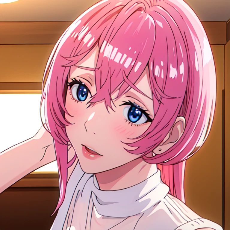 ((Top Quality、16K、masterpiece:1.3))、a tall and beautiful woman、Perfect Figure:1.4、(dream aesthetic) Slim Abs, young natural girl (otome dori) solo, long and voluminous pale-pink hair 、messy hairstyle (with hair bangs), turquoise-blue eyes, pale-white skin (highlighted, realistic shading)、natural bust、Highly detailed facial and skin texture、(A detailed eye, Symmetry Eyes, Clear realistic eyes, Double eyelidd、Cold-stricken face、Symmetrical face), very realistic skin, goth makeup, Royal sisters full of fans、The Telegraph Esbian、peach buttocks, white shirt (wet), miniskirt, black tights, cleavage, squart、(Raw foto:1.2)、((Photorealcitic:1.4))Top Quality、masterpiece、Real Photography、very delicate and beautiful.、super detailed CG、Unity、8K photo wallpaper、delicate detail、best qualtiy、Highly detailed CG unity 16k wallpaper、absurderes、Incredibly Absurd、huge file size、extremely highly detailed、Hight Resolution、ighly Details、Beautiful detail girl、extremely beautiful eyes and face, cute eyes look、Facial light、cinematic lightings, (realistic pantyhose) 1girll、see -through, inside house (bedroom) 、ulzzang-6500、The Telegraph Esbian, different poses at different angles,