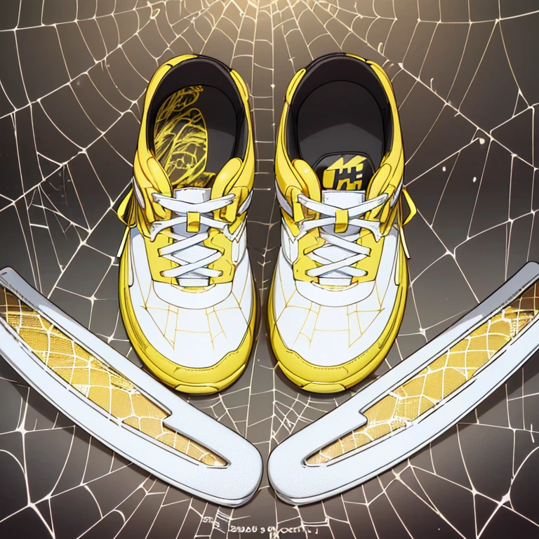 (Sweet Sneaker Cover, Best Quality, High resolution, Extremely detailed 8K, Beautiful shoe design, Ultra HD, Ultra-detailed, Anime-inspired sneaker: 1.2), clear and glossy surface, (Honey drops: 1.3), lace-up style, (Bright yellow and white color scheme: 1.5), reflective materials, (Detailed stitching and patterns: 1.5), shiny golden details, (Cobweb-like textures: 1.8), sprawled across a grassy field, (Thick outlines, Beautiful outlines, black outlines),
(best quality: