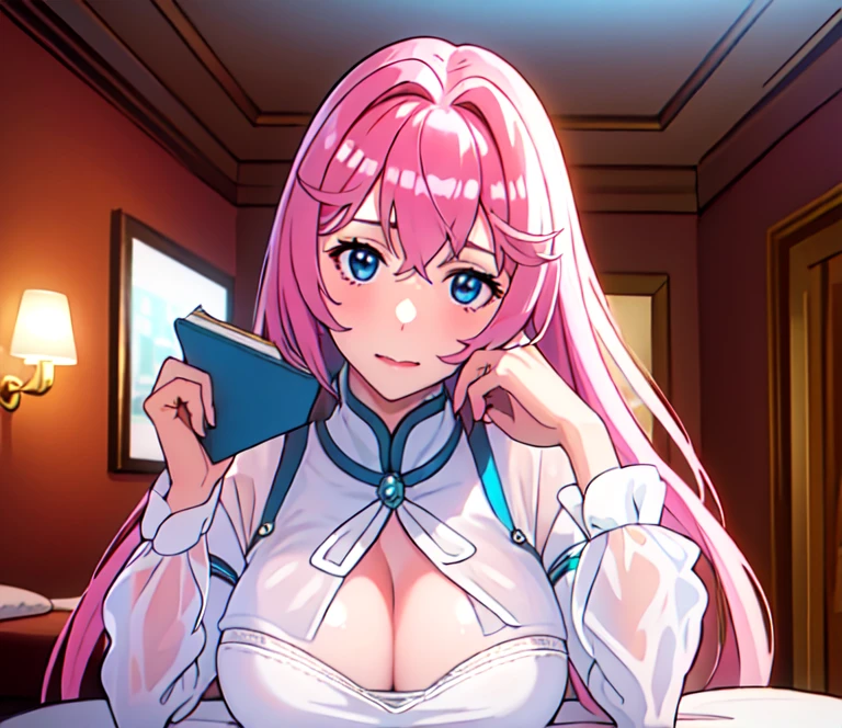 ((Top Quality、16K、masterpiece:1.3))、a tall and beautiful woman、Perfect Figure:1.4、(dream aesthetic) Slim Abs, young natural girl (otome dori) solo, long and voluminous pale-pink hair 、messy hairstyle (with hair bangs), turquoise-blue eyes, pale-white skin (highlighted, realistic shading)、natural bust、Highly detailed facial and skin texture、(A detailed eye, Symmetry Eyes, Clear realistic eyes, Double eyelidd、Cold-stricken face、Symmetrical face), very realistic skin, goth makeup, Royal sisters full of fans、The Telegraph Esbian、peach buttocks, white shirt (wet), miniskirt, black tights, cleavage, squart、(Raw foto:1.2)、((Photorealcitic:1.4))Top Quality、masterpiece、Real Photography、very delicate and beautiful.、super detailed CG、Unity、8K photo wallpaper、delicate detail、best qualtiy、Highly detailed CG unity 16k wallpaper、absurderes、Incredibly Absurd、huge file size、extremely highly detailed、Hight Resolution、ighly Details、Beautiful detail girl、extremely beautiful eyes and face, cute eyes look、Facial light、cinematic lightings, (realistic pantyhose) 1girll、see -through, inside house (bedroom) 、ulzzang-6500、The Telegraph Esbian, different poses at different angles,