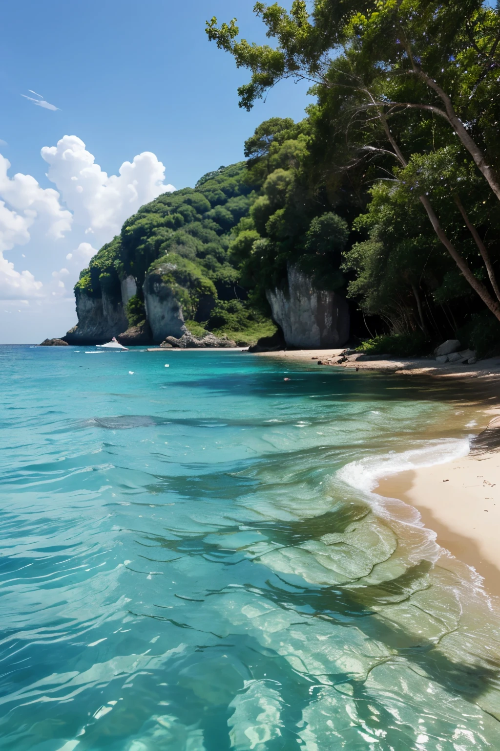 beautiful sea , Beautiful sea and clear sky, blue water, Blue sky, perfect wallpaper,very clear water