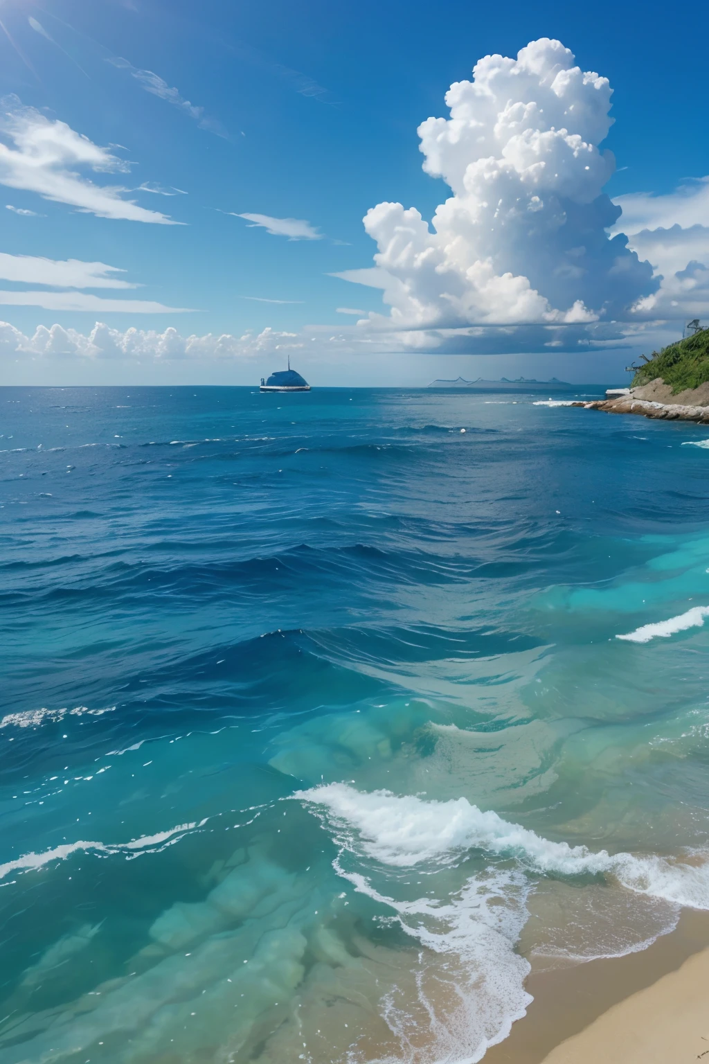 beautiful ocean , Beautiful ocean and clear sky, blue water, Blue sky, perfect wallpaper,very clear water