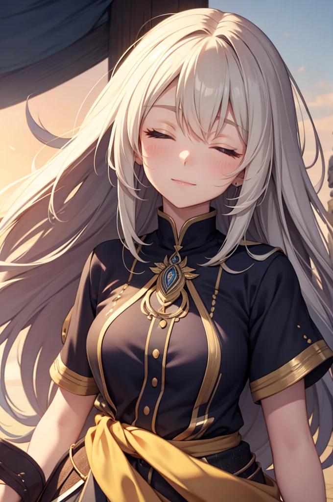 half-closed eyes