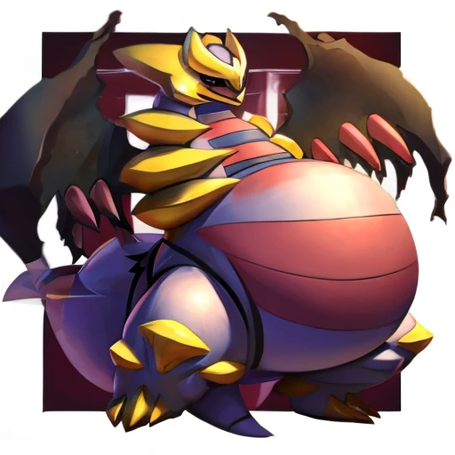 Pokemon giratina, huge belly,