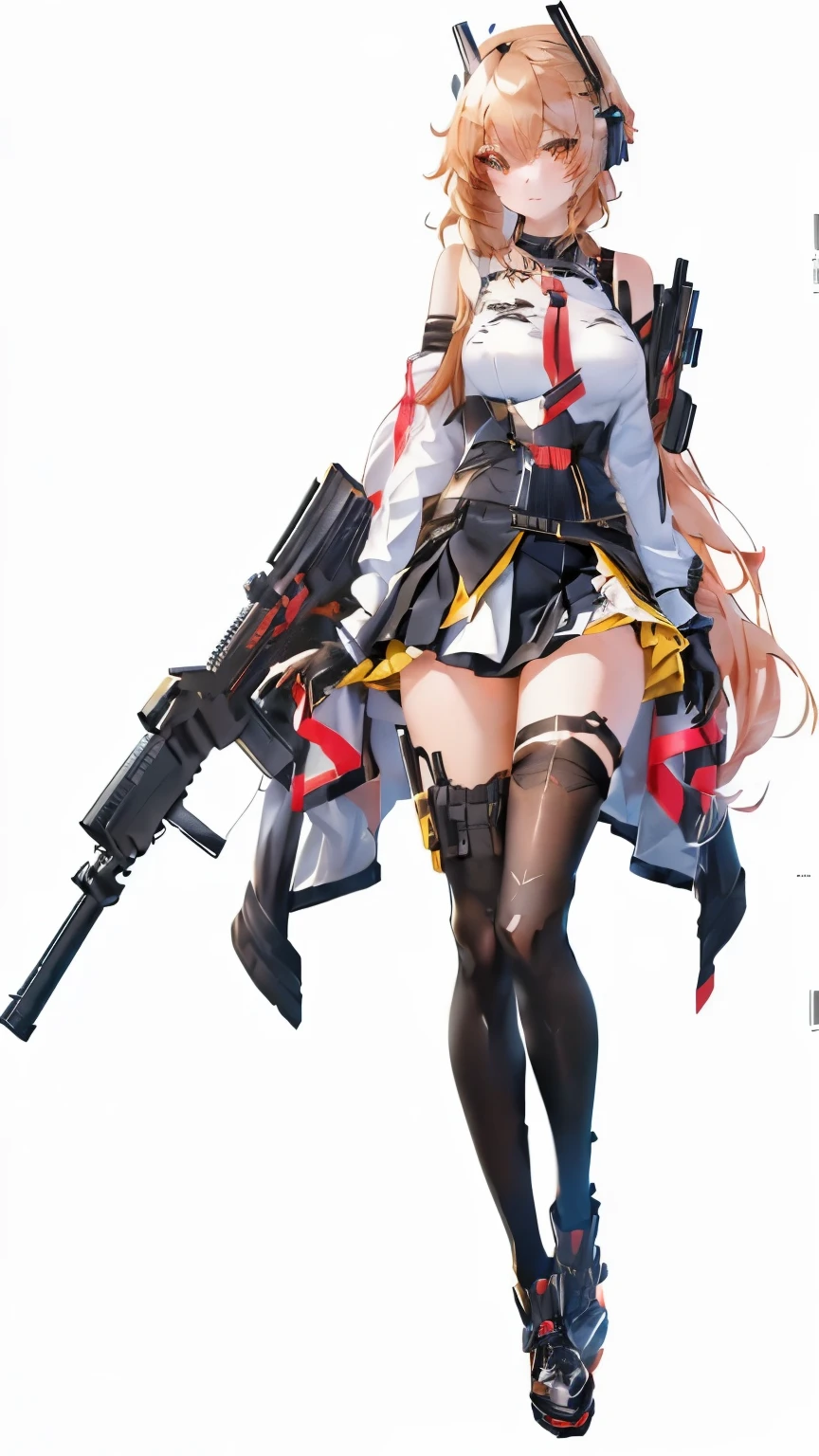 Anime girl with gun and skirt, from Girls Frontline, m4 sopmod ii Girls Frontline, Fine details. Girls Frontline, Girls Frontline style, Kushat Krenz Key Art Women, Girls Frontline cg, April Rendering, From the Azur Lane video game, Girls Frontline universe, Azure Lane style, Official Character Art, Girls Frontline