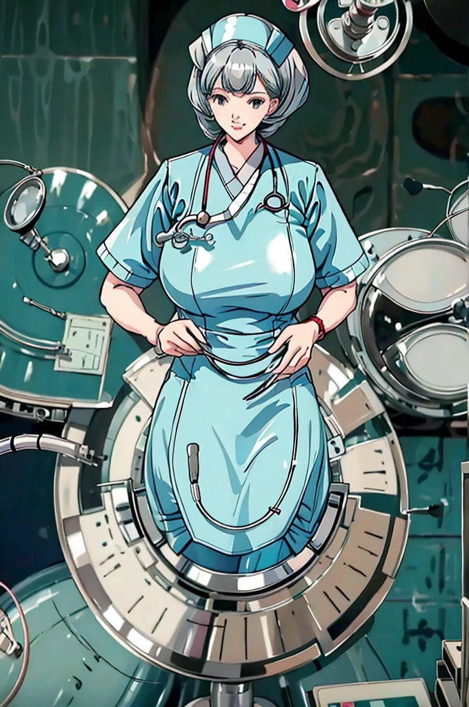 nurse uniform,hospital, latex nurse suit,nurses,busty,elbow gloves,labcoat,white hair woman,white eyes , gigantic ,medical instruments,asian nurse,two nurses,speculum,examination room,oversize ,big ass ,strap on, lay on table ,legs spreaded,giving birth,gyno chair , dentist,Milf,latex,grey uniform