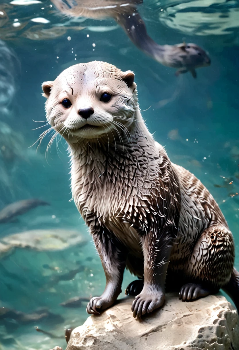 High-resolution images,masterpiece,best quality,An Otter