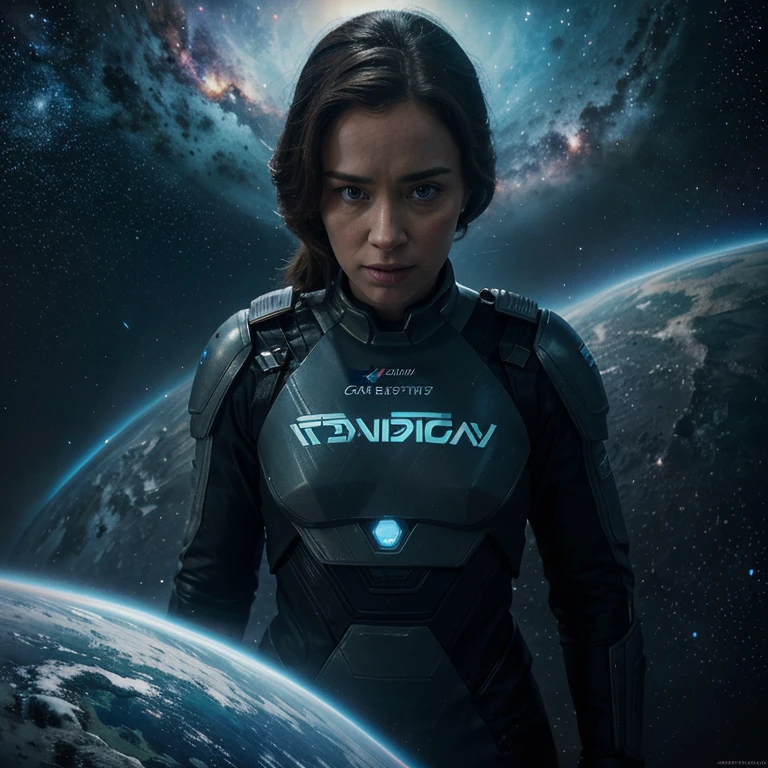 Sure, let's create an imaginary alien movie poster:

Title: "Galactic Encounter"

Tagline: "Beyond the Stars, A Journey Awaits"

Synopsis: In a distant galaxy, a team of explorers embarks on a daring mission to make first contact with an enigmatic alien species. As they venture deeper into the cosmos, they uncover secrets that challenge everything they know about the universe and their place within it.

Cast:
- Captain Jessica Ryan: Played by Emily Blunt
- Lieutenant Mark Thompson: Played by Chris Evans
- Dr. Samantha Rodriguez: Played by Zoe Saldana
- Commander David Chen: Played by John Cho
- Alien Ambassador Kryll: Voiced by Doug Jones (with CGI motion capture)

Director: Steven Spielberg

Release Date: Coming Soon

Design: The poster features a stunning cosmic backdrop with swirling galaxies and a bright nebula. In the foreground, the main characters are depicted in space suits, gazing in wonder at a mysterious alien spacecraft. The title "Galactic Encounter" is emblazoned across the top in bold, futuristic lettering, while the tagline occupies the bottom corner, adding to the sense of adventure and intrigue.