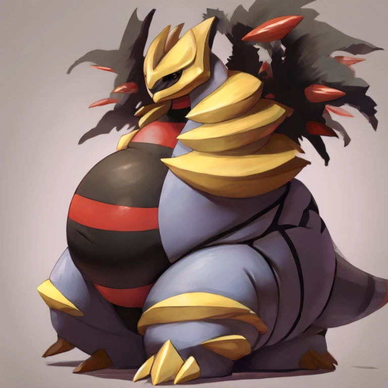 Obese Pokemon giratina, profile, bulging l belly