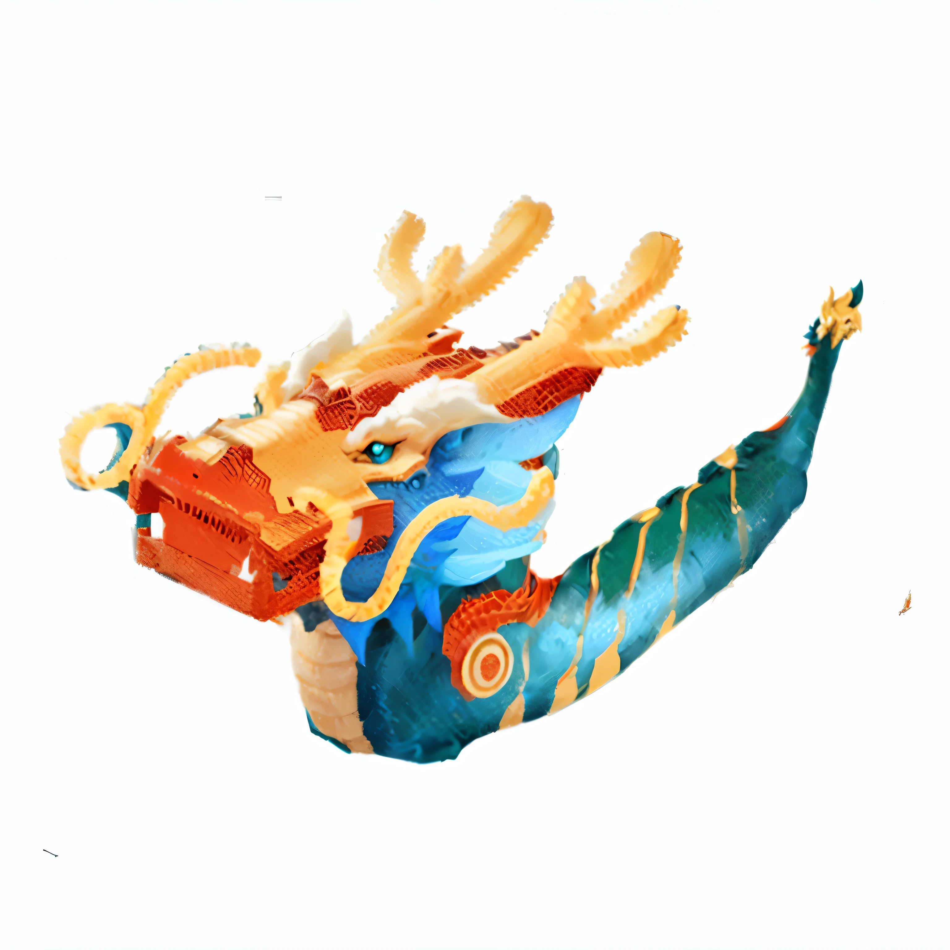 Dragon, 中Dragon concept art, dragon, flying mythical beasts, smooth 中Dragon, Robot faucet, cyan 中Dragon ，Dragon Boat，Dragon boat festival，