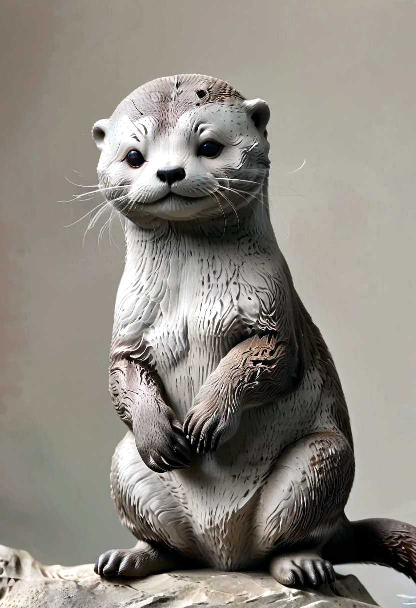 High-resolution images,masterpiece,best quality,An Otter