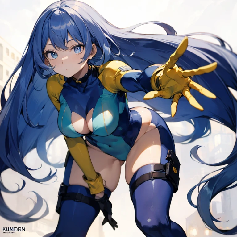 Nejirehadu, Nejire Wave, blue eyes, Blue Hair, Long Hair,
壊す blue Bodysuits, Bodysuits, Drill Hair, gloves, green Bodysuits, multicolored Bodysuits, Colorful clothes, yellow gloves,
((壊す full body)),
Break the white background,From below破る,Look Down,Lower your gaze,
Breaking Dynamic Shots,Kung Fu Pose,highest quality, High resolution, unity 8k wallpaper, (shape:0.8), (Beautiful and fine grain:1.6), Highly detailed face, Perfect Sentence, Detailed CG, (Perfect hands, Perfect Anatomy),Thick thighs, Place one hand on hip,Squat,Spread your legs,Dynamic Angle, (From behind,Bent over, Recall),Look down,From below,Low Angle,