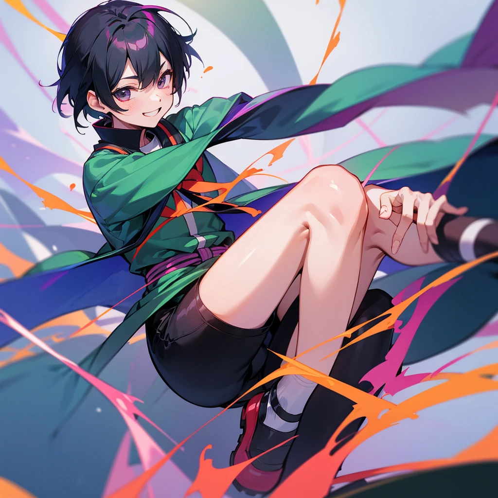 Matsuno Chifuyuu from tokyo revengers with cute smile and cute oufit,high quality ,best hands,best legs