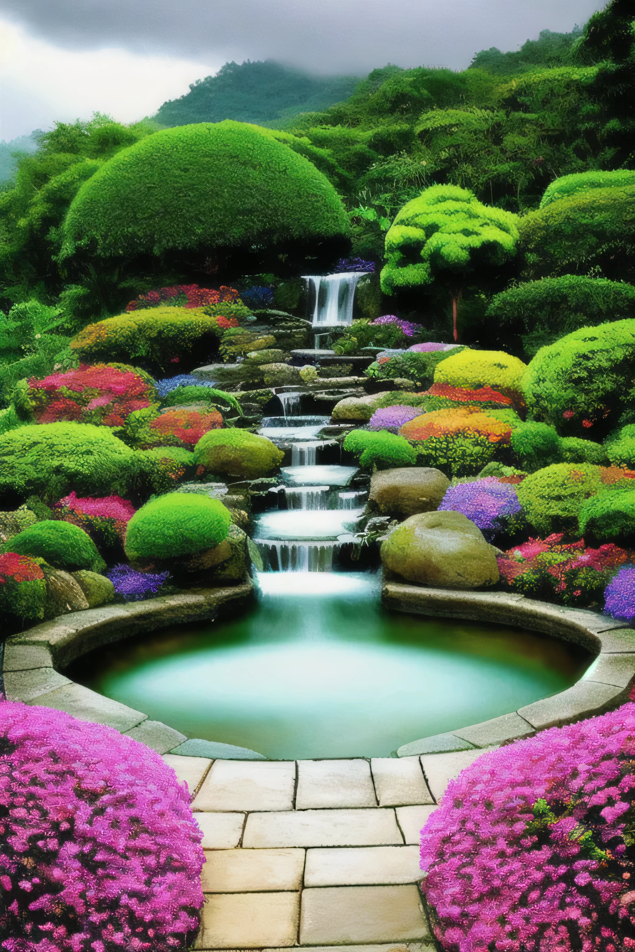 rain、rain、rain、Mystical world Zen garden Dazzling clouds Gently flowing water Colorful flowers Colorful butterflies Fresh air Symphony of nature Perfect harmony Magical beauty Enchanting melodies Heavenly harmony Calming colors Paradise Serenity of nirvana Mystical aura Dreamy environment Waterfall Angels Pure bliss Divine presence Magical aura Eternal symphony of peace and happiness ，