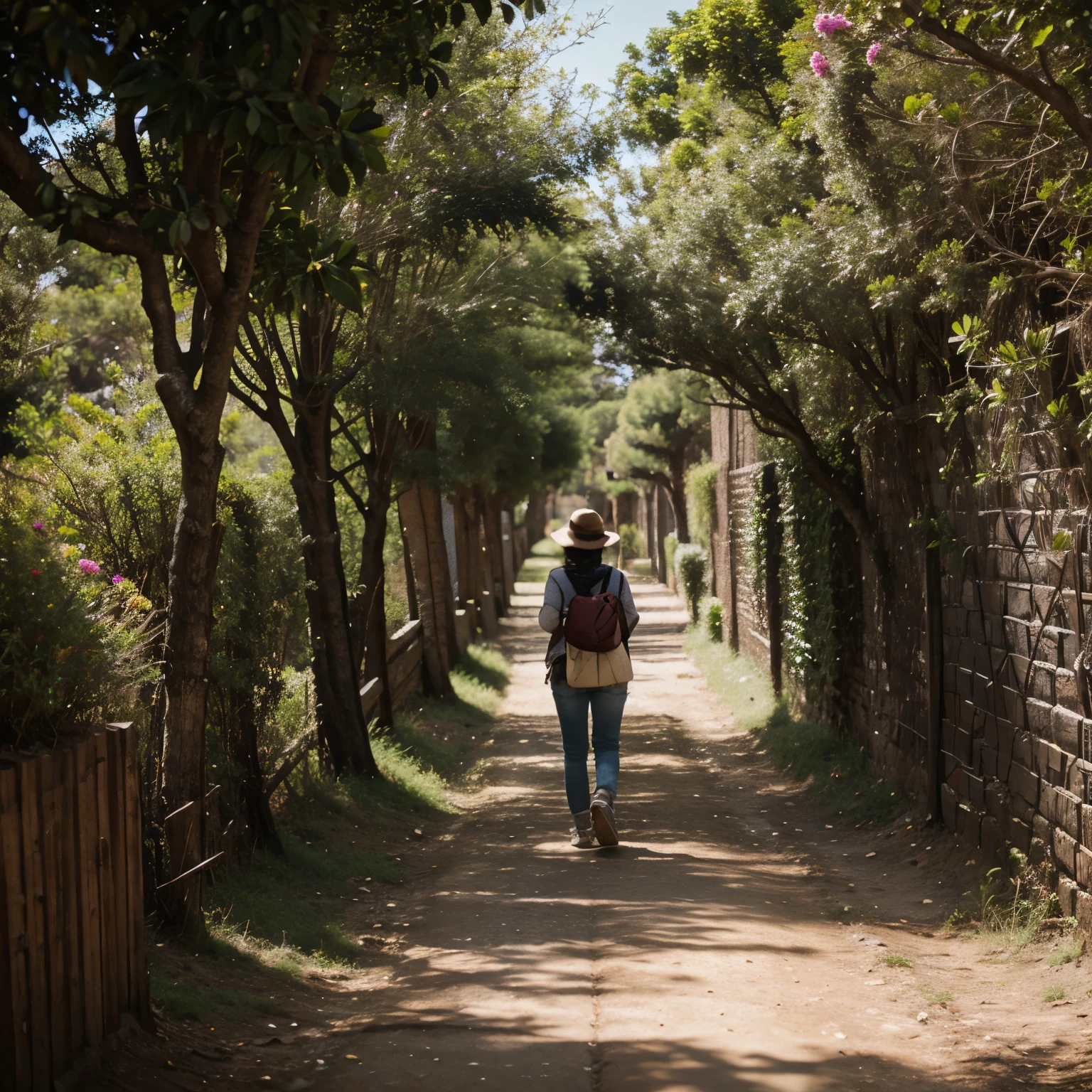 Personas caminando por un sendero
