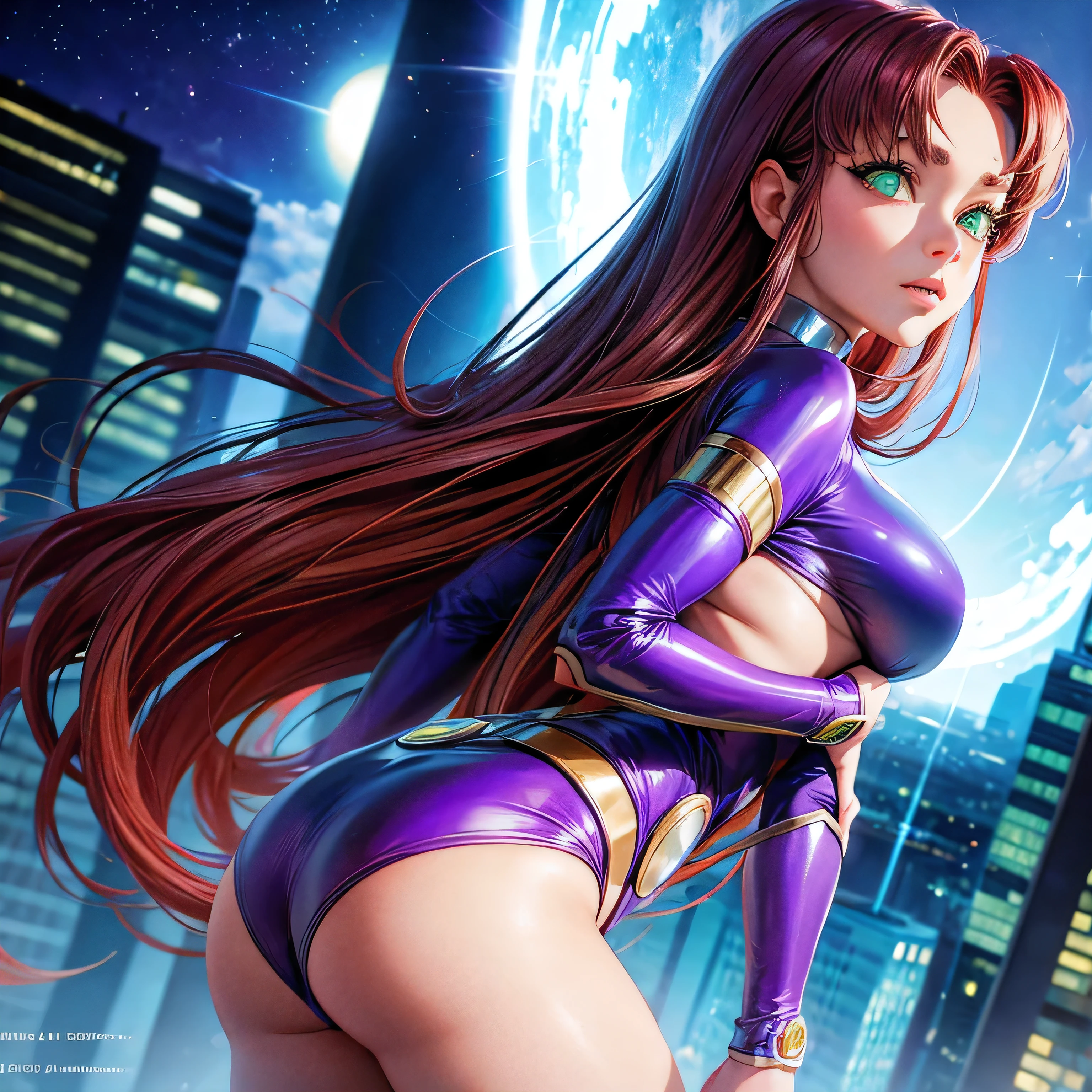 DC superheroine Starfire hypnotized