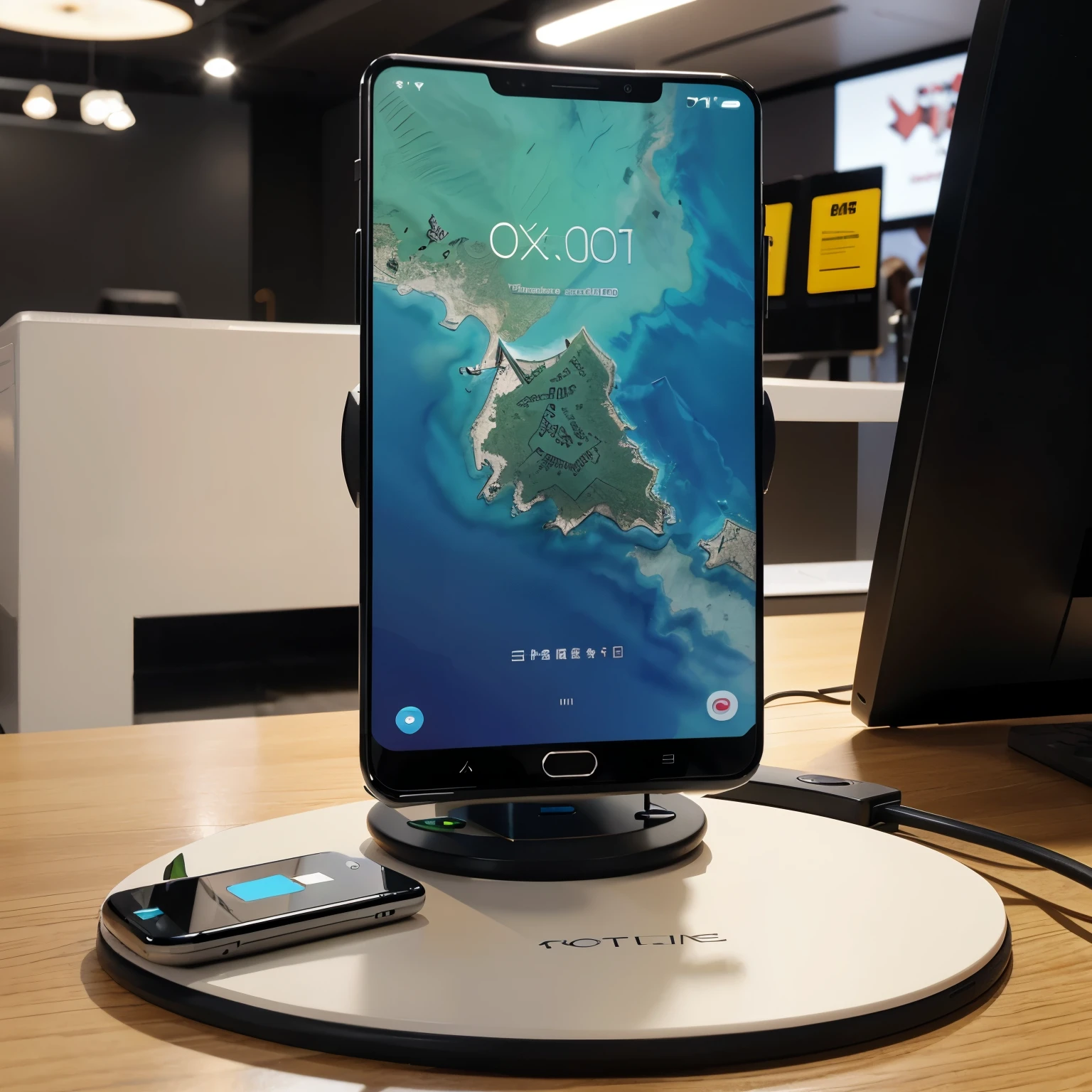 Futuristic Foldable wireless charging stand for the future