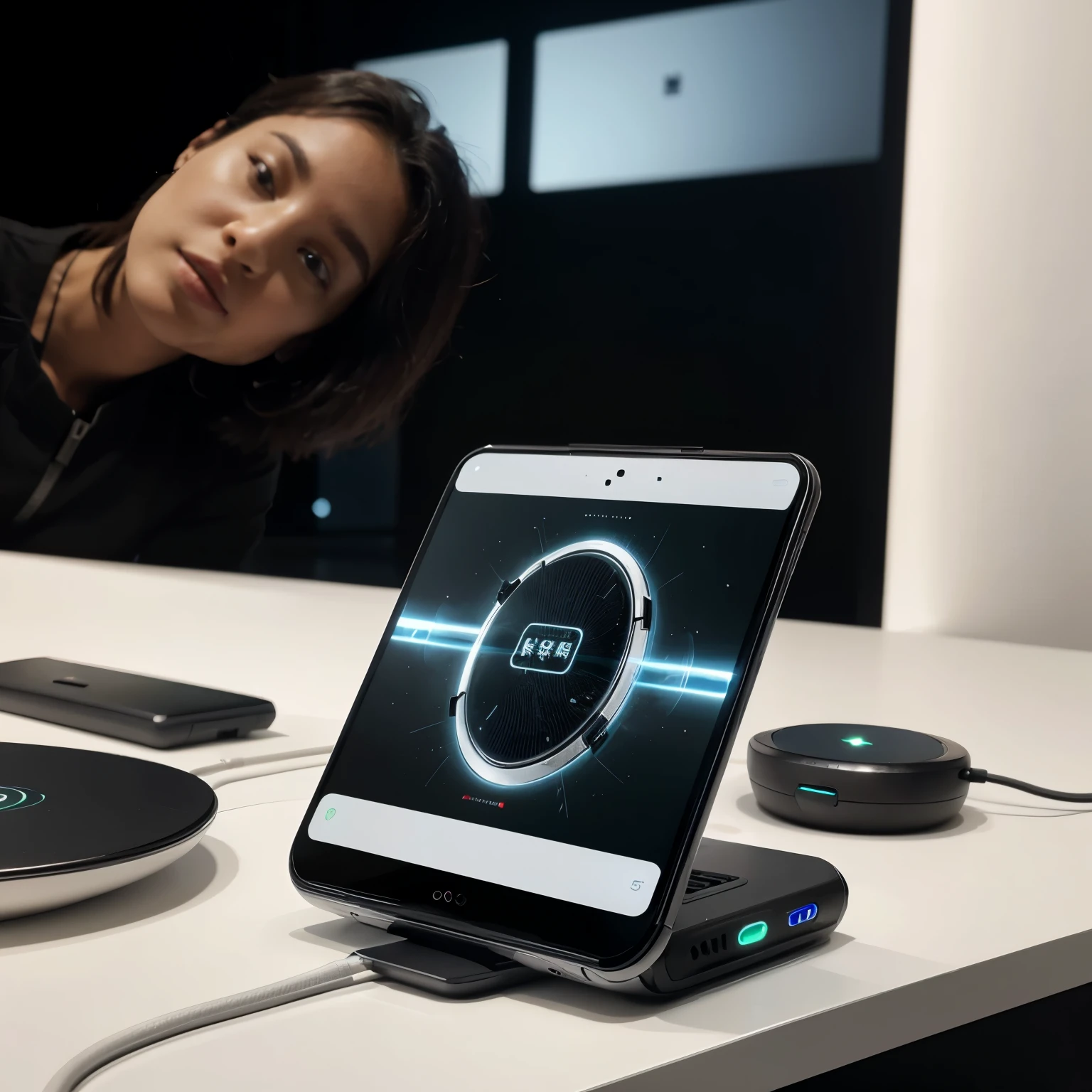 Futuristic Foldable wireless charging stand for the future