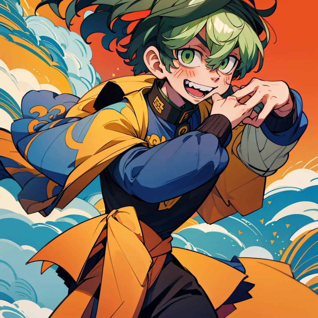 Matsuno Chifuyuu from tokyo revengers with cute smile and cute oufit,high quality ,
