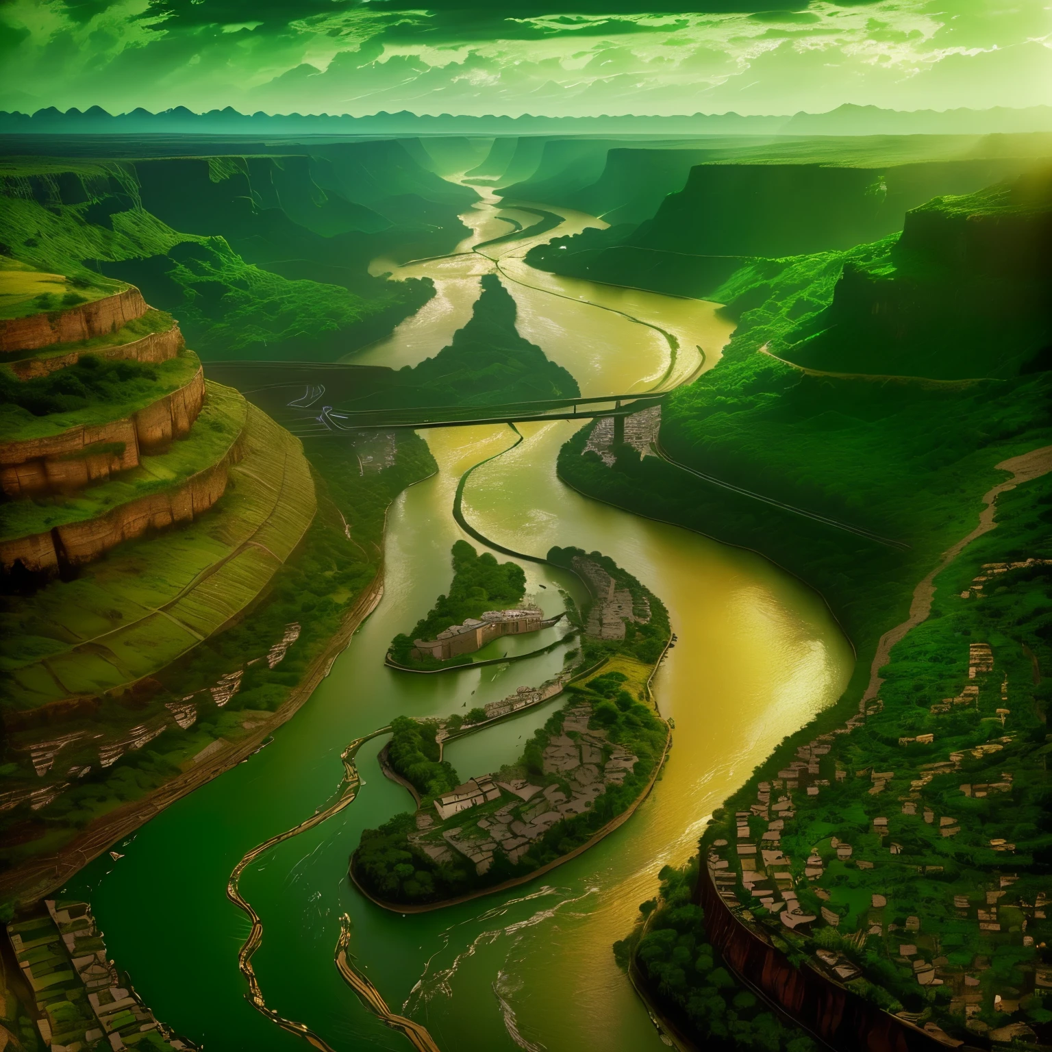 View of Alafde，A river runs through a lush green valley, Winding River, Snake River in the jungle, green river photos, wide angle river, Giant River, huge river, an Stunning scenery image, Beautiful lights on the river, Stunning scenery, Mountains and rivers, There is a river running through, . background: jungle river, Amazing depth, Amazing wallpapers