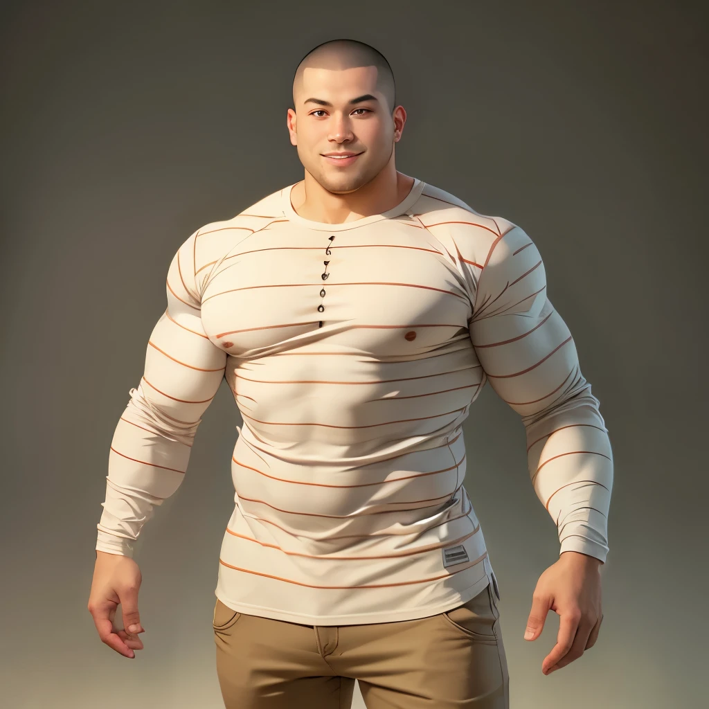 Striped long-sleeved shirt