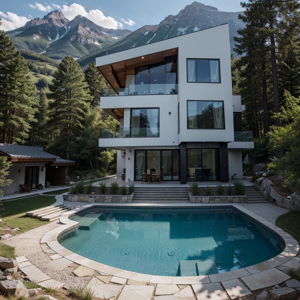 Modern mountain mansion