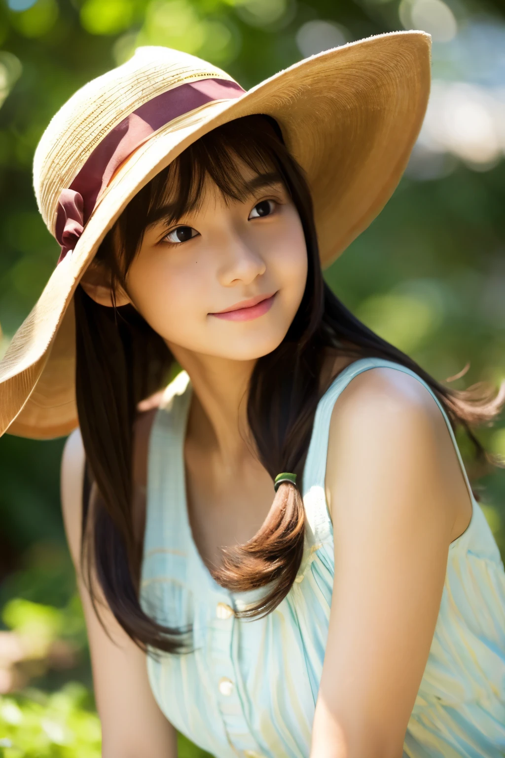 13 years old、hat、瞳がshine、目がbeautiful、Lively、beautiful、Lively、shine、beautifulなhat、