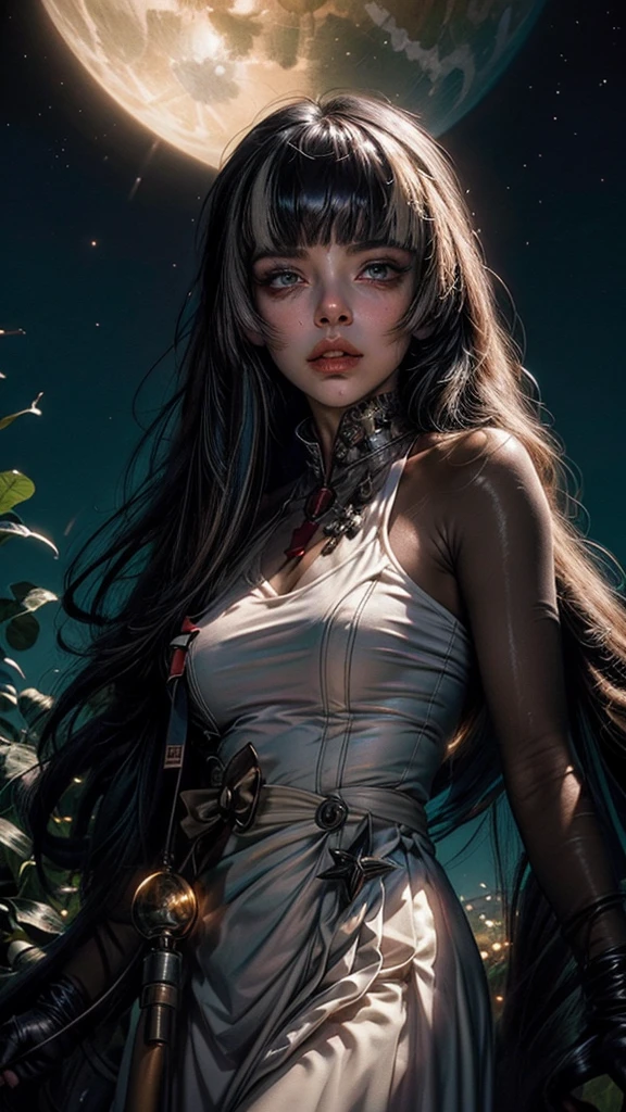 "((inocente)) garota, Hora dourada, prado sonhador, ethereal, Caprichoso, flowing dress, luz solar suave, encantador, Asas de borboleta, (nuvens pastel), liquid reflections, 1 garota num lago congelado, nome, night and starry sky, trees, flores, a garota usa uma jaqueta de couro vermelho, blusa preta e calsa marrom, foco no rosto dele, seus cabelo com o ventos, cabelos cacheados de tom escuro, ela olha para lua e as estrelas, parece triste, is accompanied by a frightening shadow, she is accompanied by monsters, 1 garota de cabelos escuros e cacheado, garota, (((pose de corpo inteiro))), (((long curly preto hair))), (((usando microminissaia de cota de malha apertada, capa frontal aberta))), (((desatado, preto, pantyhose))), standing in the dark forest at night, Moonlight shining through the dense canopy, castelo escuro ao fundo, fantasia negra, rico, Cores Profundas, (detalhes intrincados:0.9), (HDR, Hiper-detalhamento:1.2), (texturas naturais da pele, hyper realistic, pele brilhante, Luz suave, Afiado),