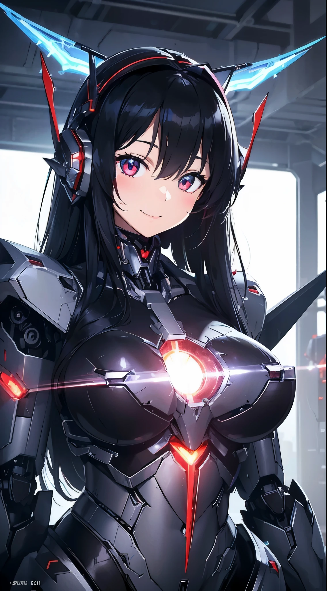 Eyes of the machine glowing red、Wicked Smile
