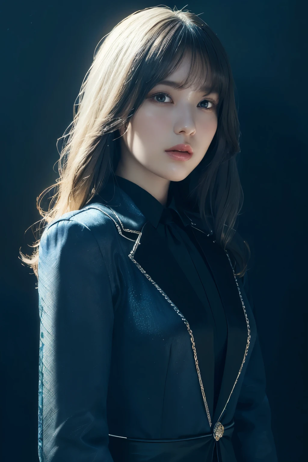 ((Top Quality、16K、masterpiece:1.3))、a tall and beautiful woman、Perfect Figure:1.4、retro futuristic aesthetic, young girl (charming) solo, pale-brown hair (60s hairstyle), realistic hair, realistic eyes, pale-white skin (highlighted, realistic shading)、huge bust、Highly detailed facial and skin texture、(A detailed eye, Symmetry Eyes, Clear realistic eyes, Double eyelidd、Cold-stricken face、Symmetrical face), very realistic skin, goth makeup, Royal sisters full of fans、The Telegraph Esbian、peach buttocks, white women's shirt, alternative skirt, black tights, squart、(Raw foto:1.2)、((Photorealcitic:1.4))Top Quality、masterpiece、Real Photography、very delicate and beautiful.、super detailed CG、Unity、8K photo wallpaper、delicate detail、best qualtiy、Highly detailed CG unity 16k wallpaper、absurderes、Incredibly Absurd、huge file size、extremely highly detailed、Hight Resolution、ighly Details、Beautiful detail girl、extremely beautiful eyes and face, cute eyes look、Facial light、cinematic lightings、(Proportional hips, thick thighs, beautiful legs, realistic pantyhose) 1girll、see -through, inside a futuristic house (neon, magenta and pastel cyan lights) 、ulzzang-6500、The Telegraph Esbian, different poses at different angles,