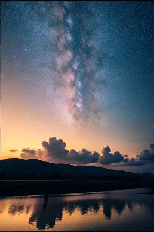 ((highest quality)), ((masterpiece)), (Cinematic aesthetics:1.4) Starry Sky