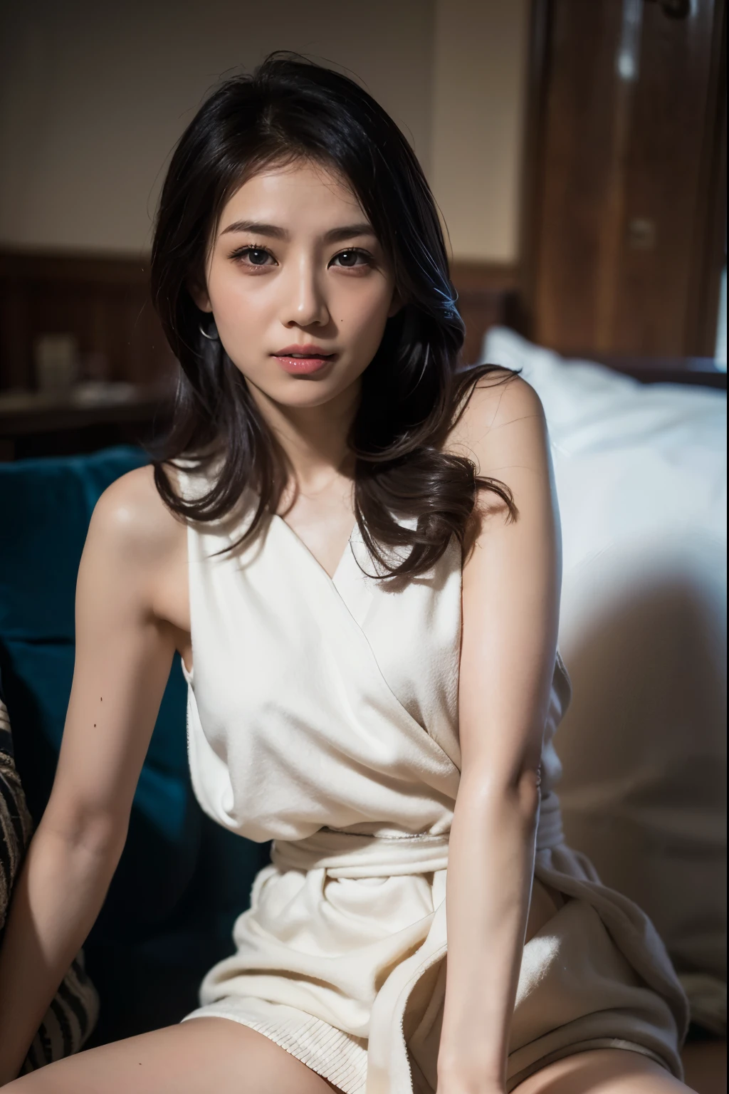 Beautiful asian girl with red lips, Her eyes sparkle like dreamy stars, Glowing eyes, Beautiful and delicate eyes, original photo,(Highly detailed skin:1), (Practical, photo-Practical:1.37), Ultra-high resolution, Professional lighting , 8K Ultra HD, DSLR camera , high quality, Film Grain, Fuji XT3, original photo,, original photo,(Highly detailed skin:1), (Practical, photo-Practical:1.37), Ultra-high resolution, Professional lighting , 8K Ultra HD, DSLR camera , high quality, Film Grain, Fuji XT3, original photo,((Spread your legs:1.3))