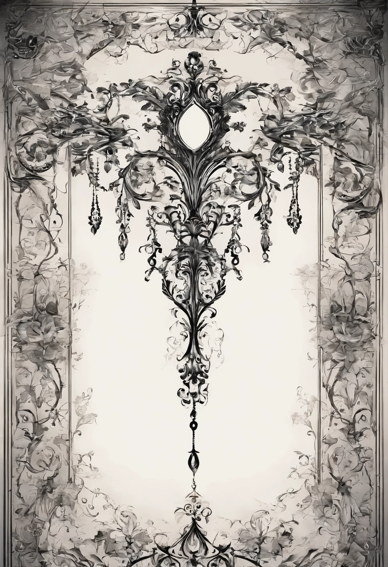 Simple ribbon border、Something is emerging, Great Style – L'oeil Great details, When you blink, Details are lost, Wickerno, Dark and eerie gothic, Romantic Gothic, Dark and glamorous gothic