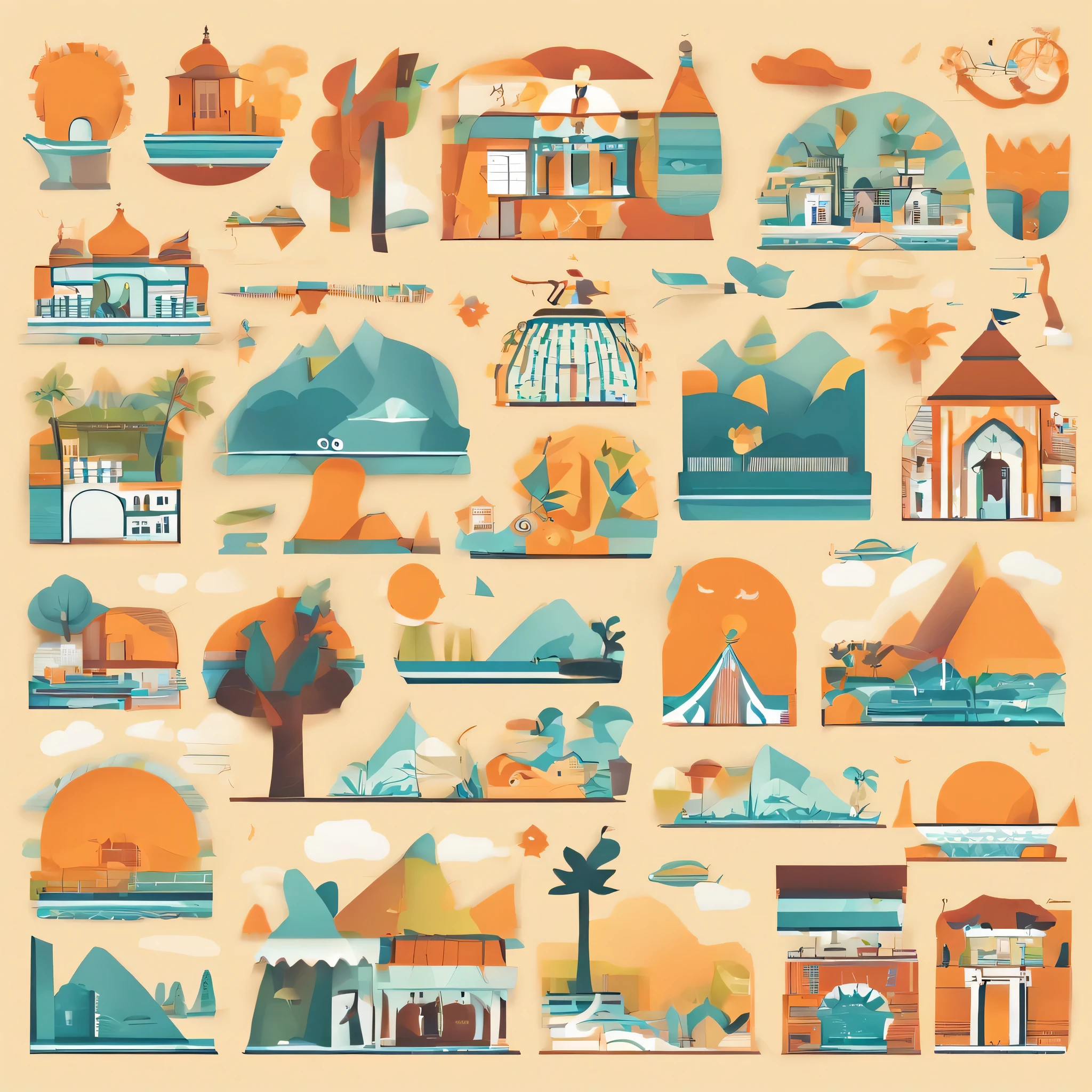 Describe shor words , prompts out of this '' various animation shots ideas , different background,short image idea of scene, various small thumnails type clips to give me story idea ,each image has to contain 8 shorlts scenes minimum ,indian household things,indian environments