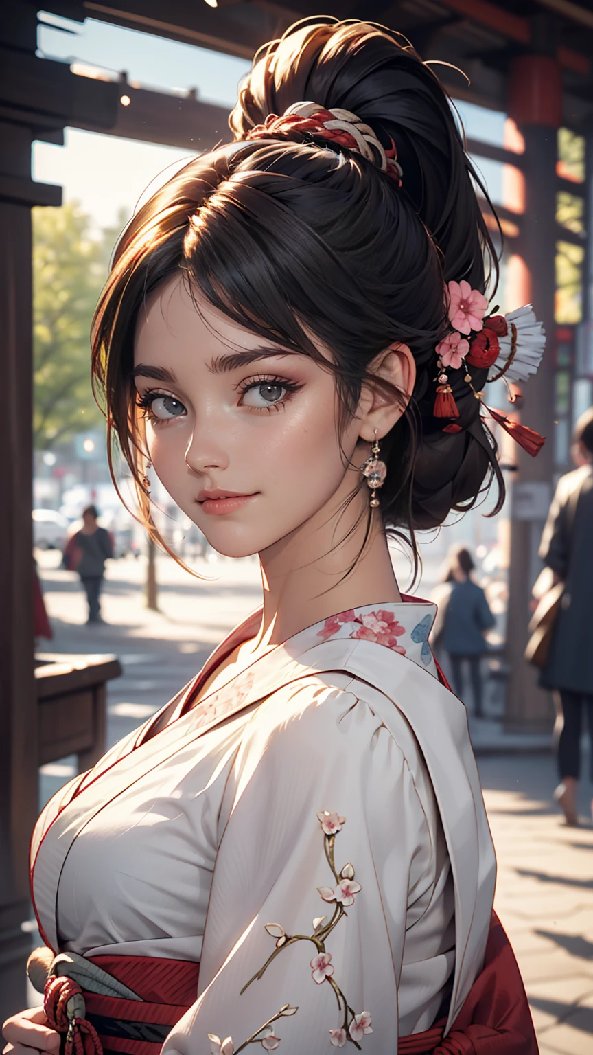 No sleeve, ponytail, Japanese Girls, 8k, Legal Photography, highest quality, masterpiece, Realistic, Photorealistic ultra-detailed, One Girl, cute, The best smile, Beautiful Eyes, Long Hair, Perfect Face,