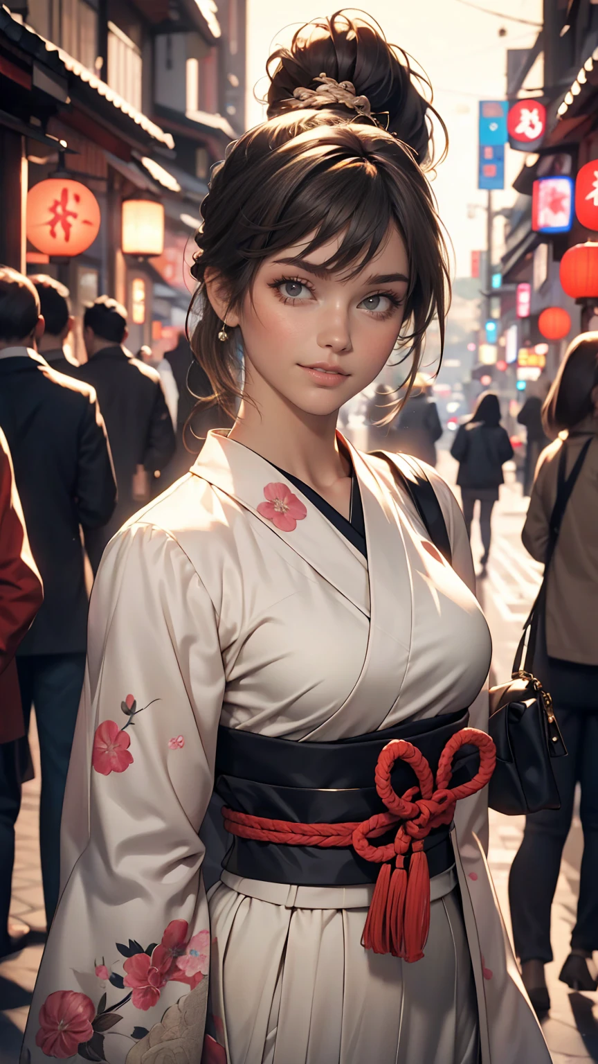 No sleeve, ponytail, Japanese Girls, 8k, Legal Photography, highest quality, masterpiece, Realistic, Photorealistic ultra-detailed, One Girl, cute, The best smile, Beautiful Eyes, Long Hair, Perfect Face,