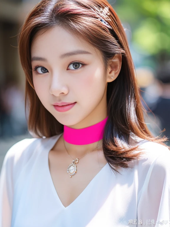 Popular fashionに身を包んだ女性の全身接写,gorgeous young Korean women,Street Corner,Wear trendy fashion,fashion show,Formal attire,Rich Expressions,Ambiguous,Attractions, 美しいKorean women, Korean Girls, 美しい若いKorean women, Beautiful Asian Girl,Popular fashion, Korean women, sloth,Asian Girl, Beautiful Asian Woman, Good young girl, The blazing sun, Nipple Top,hair ornaments,Choker Necklace,gem ,Attractive girl,(Casual Hairstyles, No milk leakage:0.8),Perfect body,Perfect Proportions,S-shaped body,double eyelid,Large Eyes,Pink Lips,Dimples,Shiny skin,Sweat from the front,Clothes cover the chest