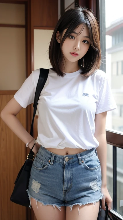 Tomboyish Japanese woman ,sexy feminime