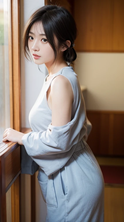 Tomboyish Japanese woman ,sexy feminime