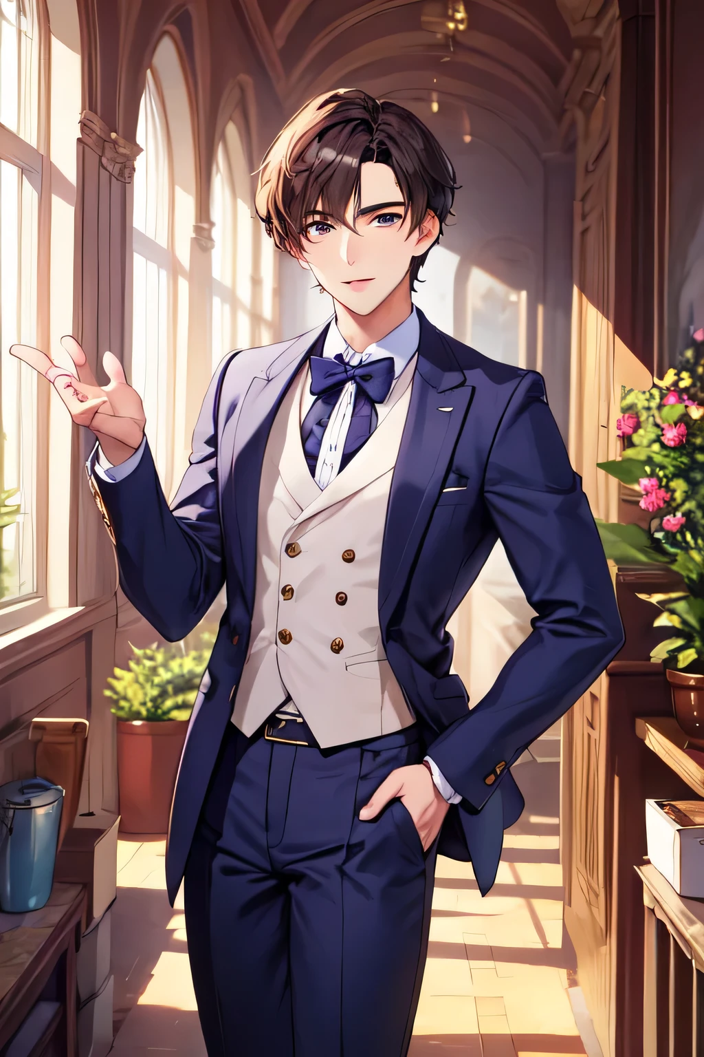 masterpiece, best quality, handsome men , dreamlike, solo