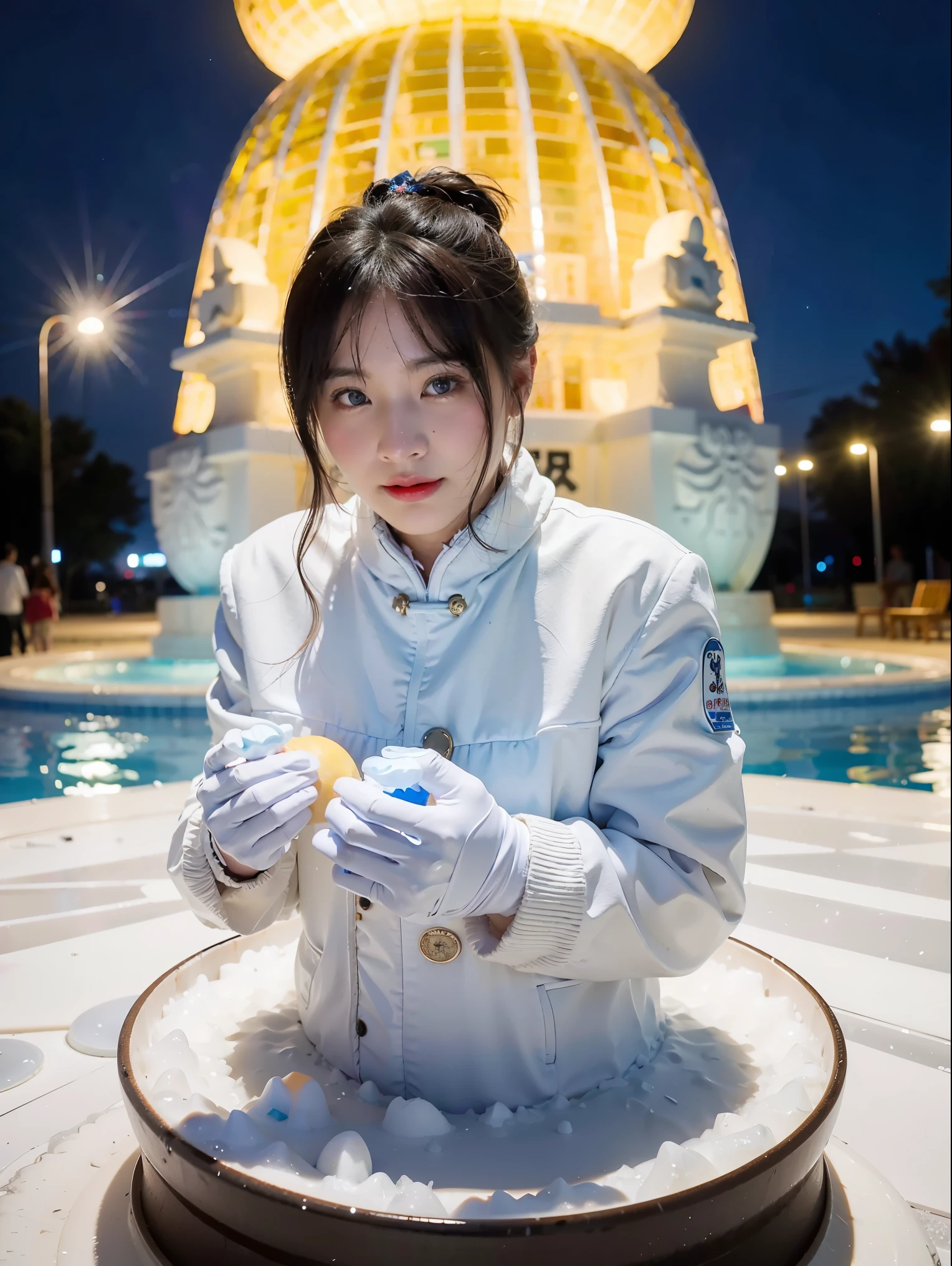 Ice sculpture model, Heilongjiang, theme Chinese dream - ice and snow love, with the cultural characteristics of the new era, showing the development style of Heilongjiang in the new era, animal model, creativity, beauty.