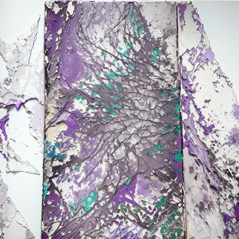 Image of paper with purple and green patterns, Histological, Marble pattern, Detailed color scanning, Inverted battery, Mottled colors, detailed scan, Purple broken paint, inspired by Julian Schnabel, Paint for, paper Marble pattern, Close-up printing of breaks, acrylic Paint for, Acrylic pour painting, Detailed and complex images,Landscape map,Abstract Painting,Surrealism