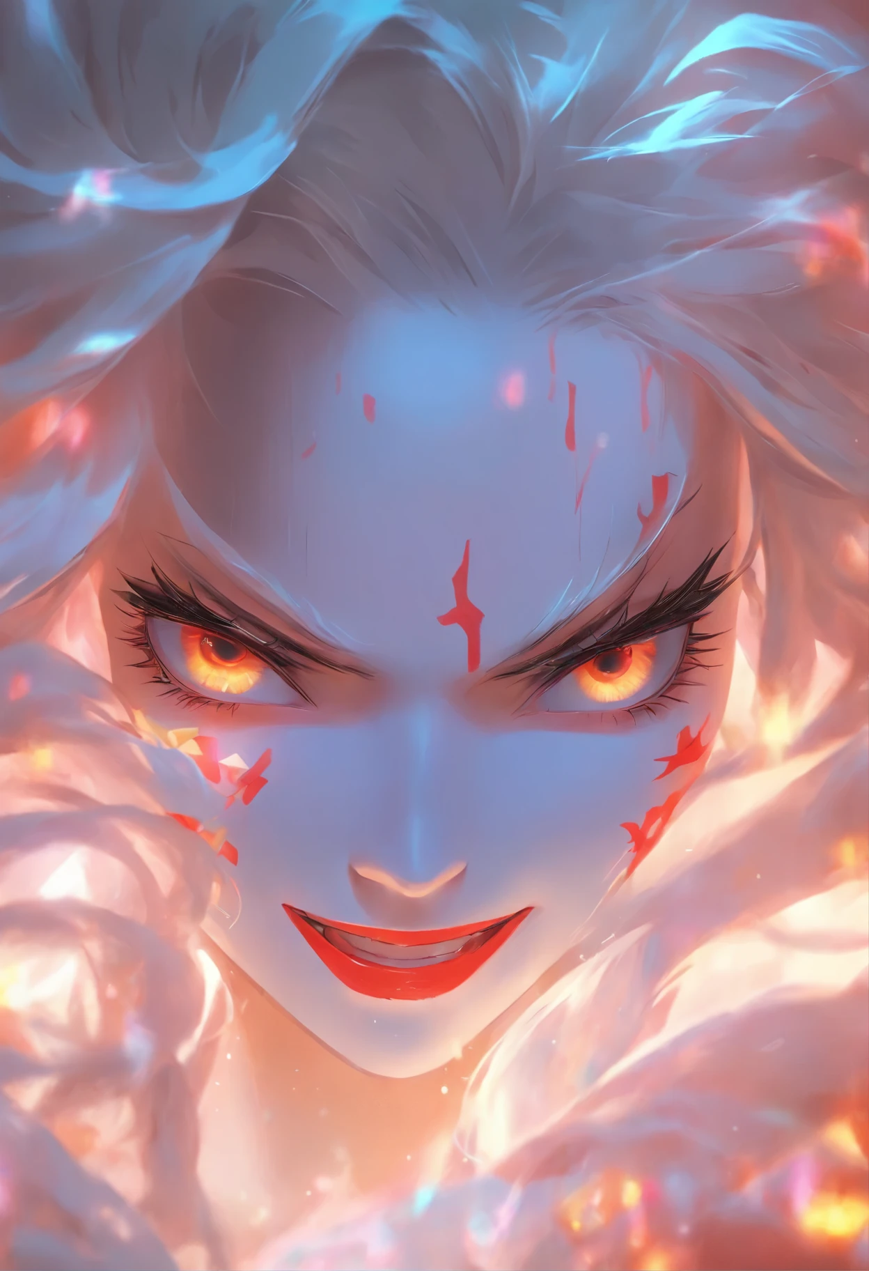 Close-up of a white-haired woman wearing a white mask, Beautiful character painting, guweiz, Artwork in the style of Guweiz, White-haired deity, author：Yang Jie, Epic and beautiful character art, Stunning character art, author：Fan Qi, by Wuzhun Shifan, guweiz on pixiv artstation