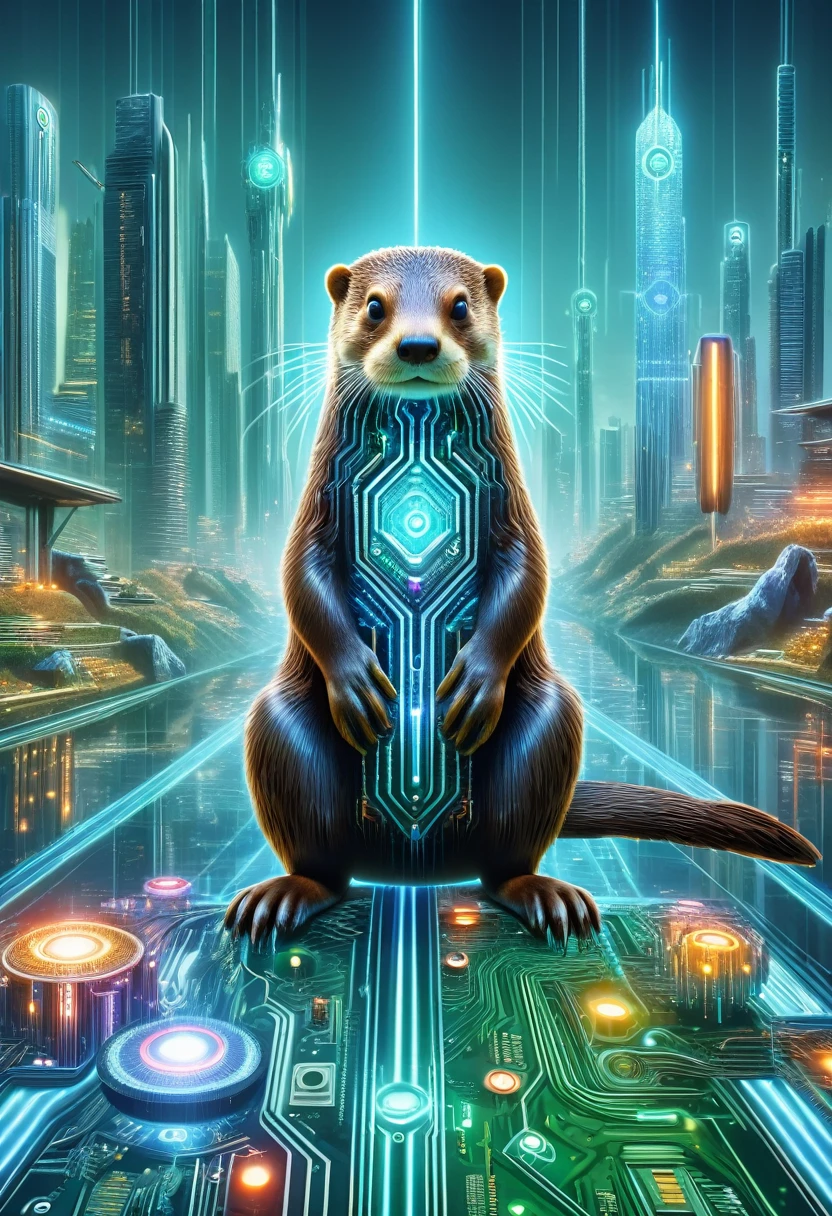 A very detailed ral-ntrgmstn pastel painting of a Roman otter, (masterpiece, ultra-detailed), best quality, high quality, highres