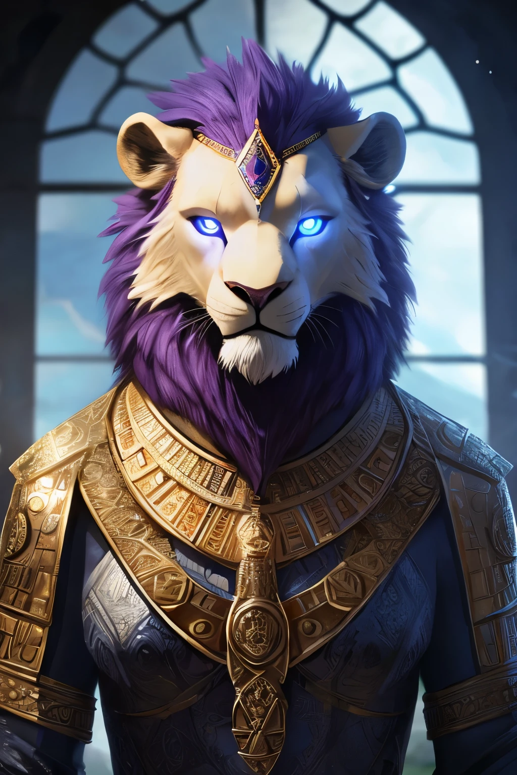 (By ChimeraArtist, by FusionFreak, by DaedalusWings, best quality, masterpiece, perfect anatomy, detailed picture)
Female, chimera, full body, diverse, mythical, 3D render, front view, intricate, high detail, realistic, trending on ArtStation, dramatic, realism, glowing eyes, lion body, goat head, serpent tail, sitting on a stone throne, looking at the viewer, detailed eyes, detailed body, detailed face, bright room with a light blue aura, expressive, feminine, confident, regal, pink and purple highlights, byzantine-inspired jewelry, large