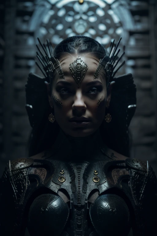 the ancient one came from Babylonian era with magic power, dark aura, charismatic appearance, royal wardrobe, standing in the hill, full moon background, lift hands up, HD, unreal engine, photo art, ultra detailed